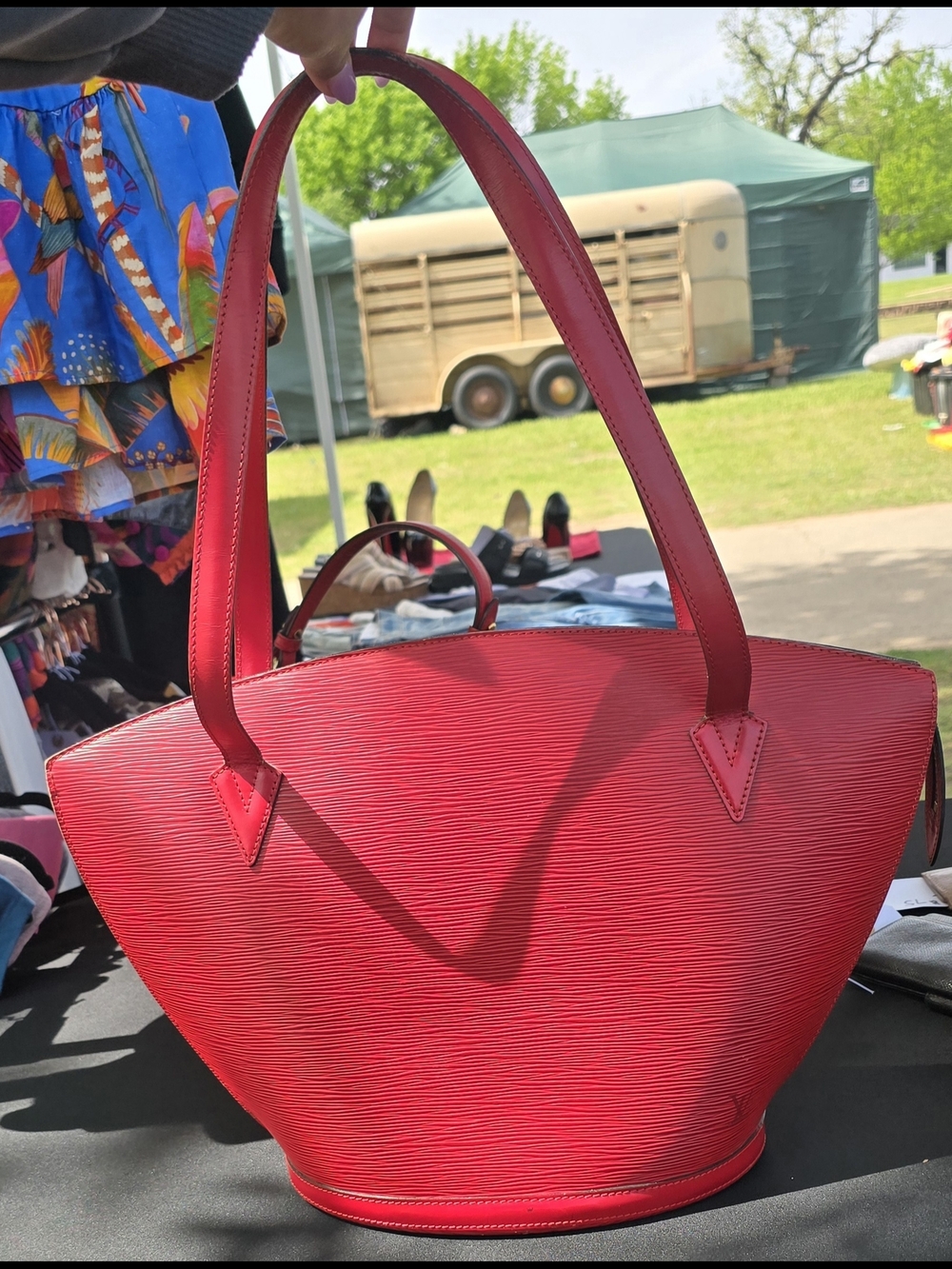 Louis Vuitton Saint Jacques GM Red Epi Leather Tote